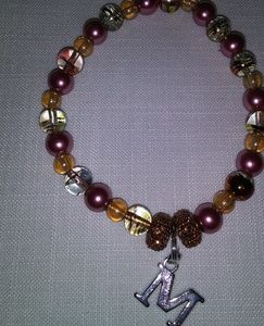 Initial beaded bracelet